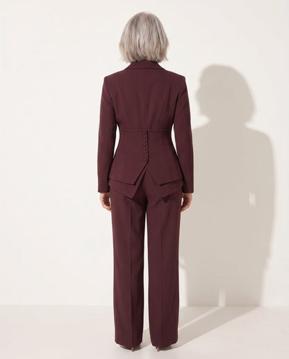 Florida | Women's Tailored Suit Peplum Blazer and Trouser Set