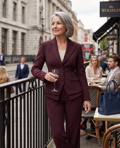 Florida | Women's Tailored Suit Peplum Blazer and Trouser Set
