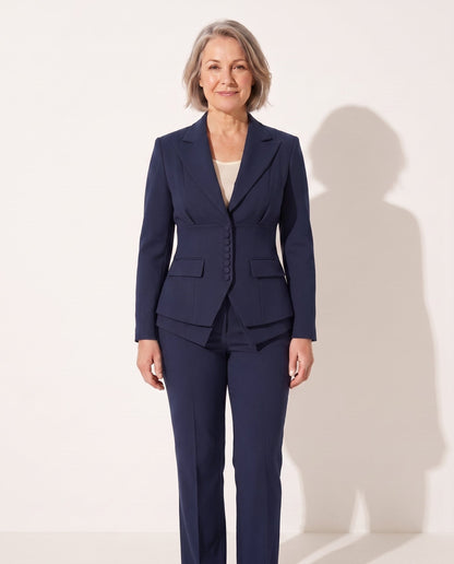 Florida | Women's Tailored Suit Peplum Blazer and Trouser Set