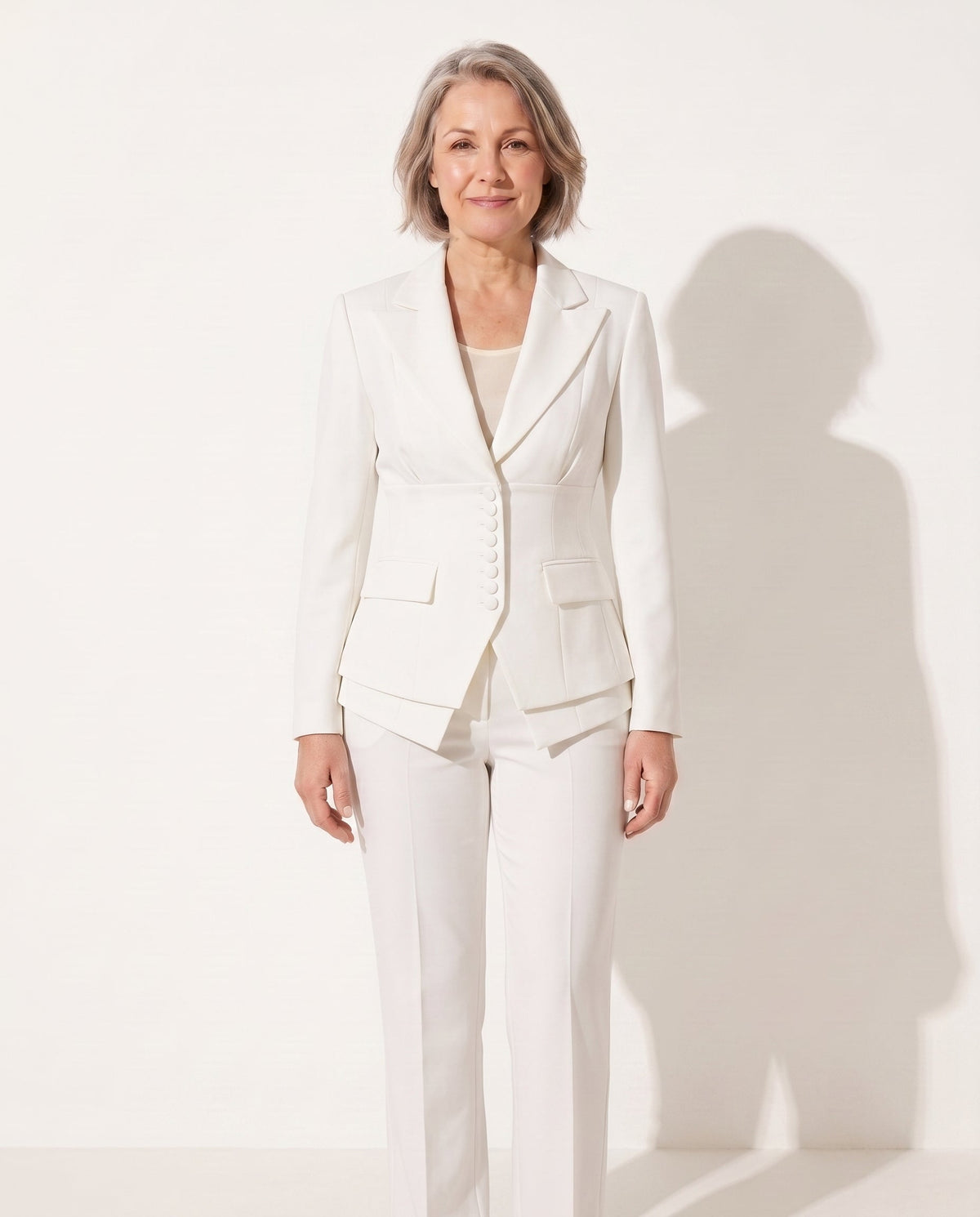 Florida | Women's Tailored Suit Peplum Blazer and Trouser Set