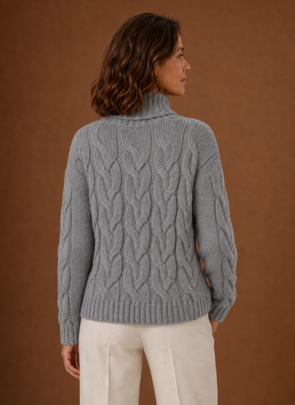 Loewen | Women's Cable Knit Roll Neck Chunky Knit Jumper