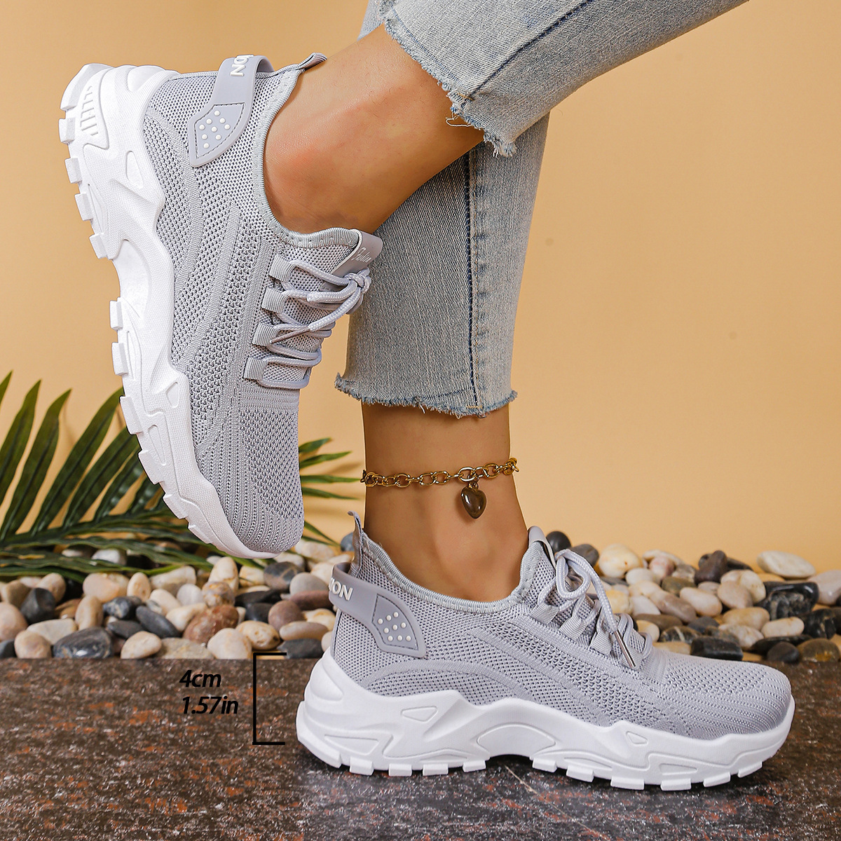 Maica | Women's Chunky Lace-Up Low-Top Trainer