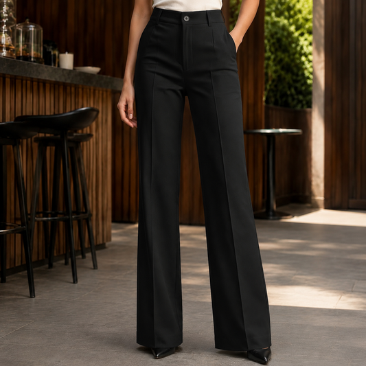 Anaya | Women's Tailored High Waisted Wide Leg Dress Pants