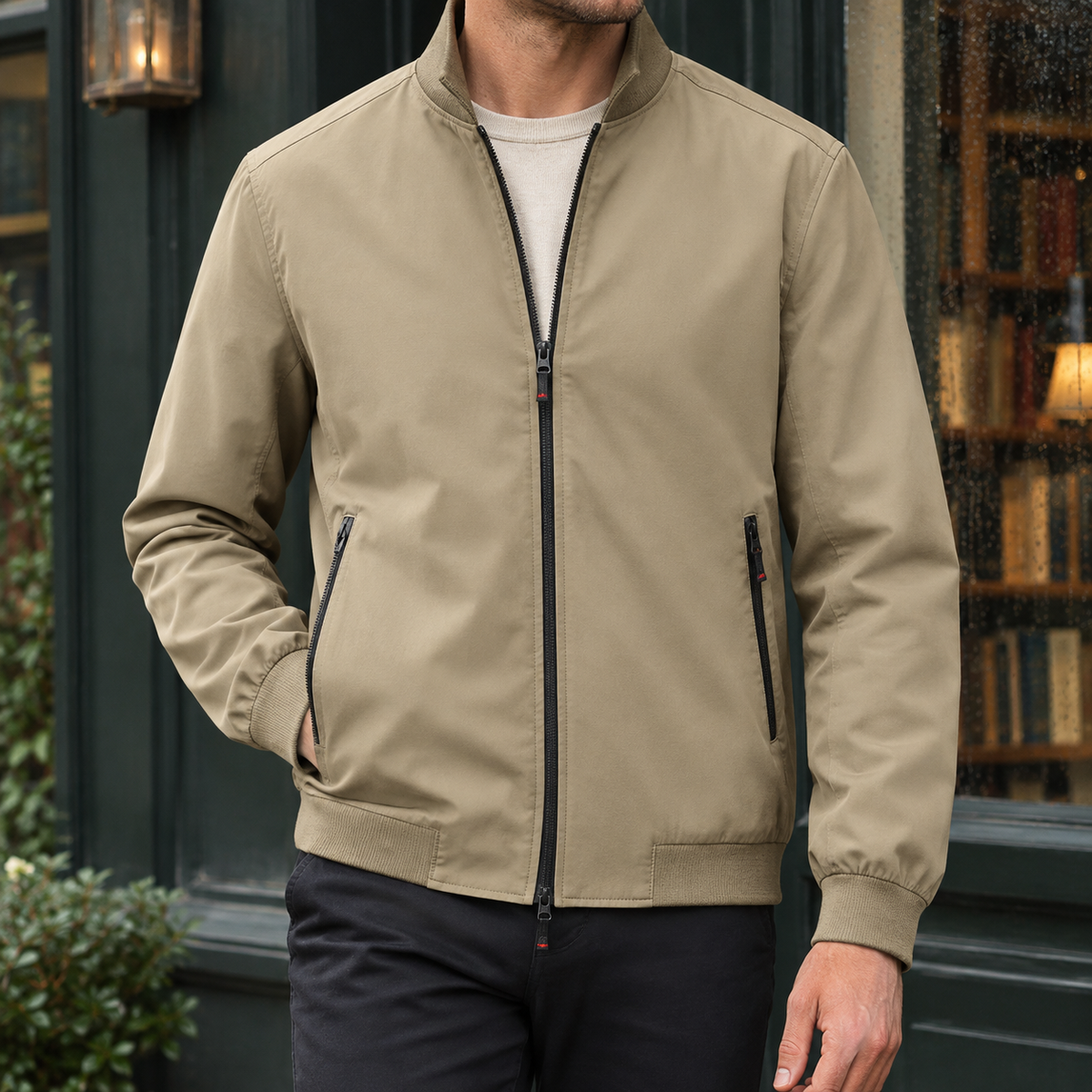 Blaise | Men's Casual Stand Collar Zip-Up Bomber Jacket