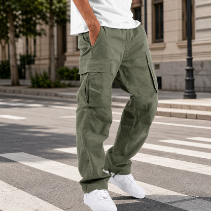 Boone | Men's Relaxed Baggy Drawstring Hem Cargo Pants