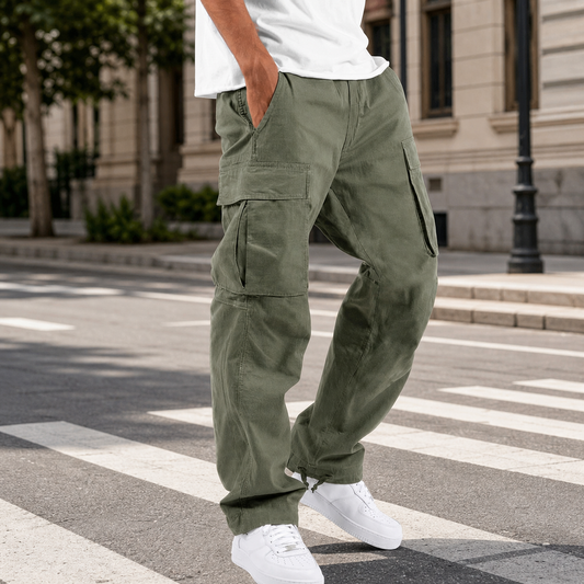 Boone | Men's Relaxed Baggy Drawstring Hem Cargo Pants