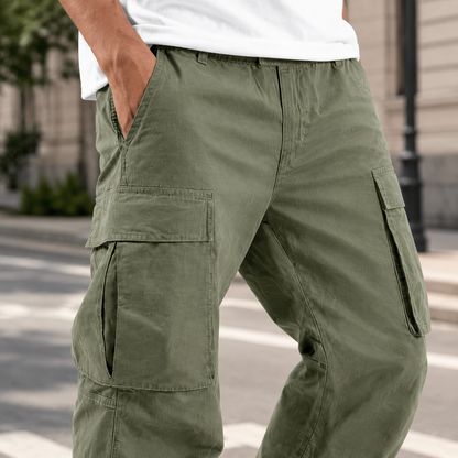 Boone | Men's Relaxed Baggy Drawstring Hem Cargo Pants