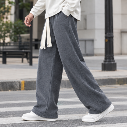 Benson | Men's Corduroy Baggy Wide Leg Drawstring Casual Pants