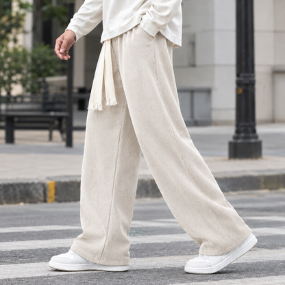 Benson | Men's Corduroy Baggy Wide Leg Drawstring Casual Pants