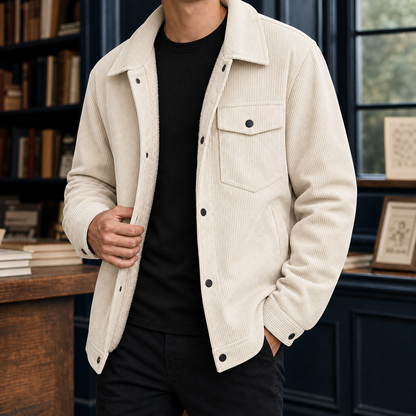 Easton | Men's Casual Sherpa Lined Corduroy Winter Trucker Jacket