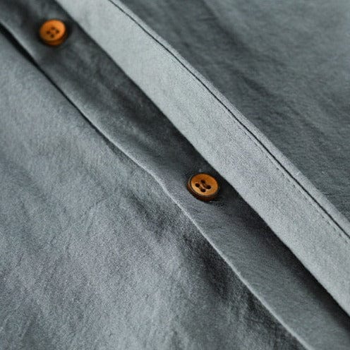 Callum | Men's Stand Collar Button Up Long Sleeve Shirt