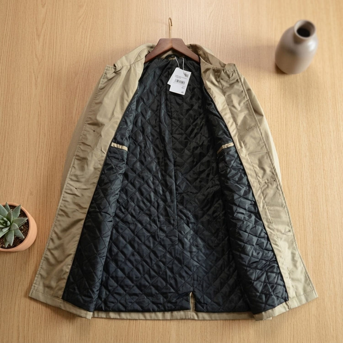 Derek | Men's Classic Single-Breasted Water Resistant Trench Coat