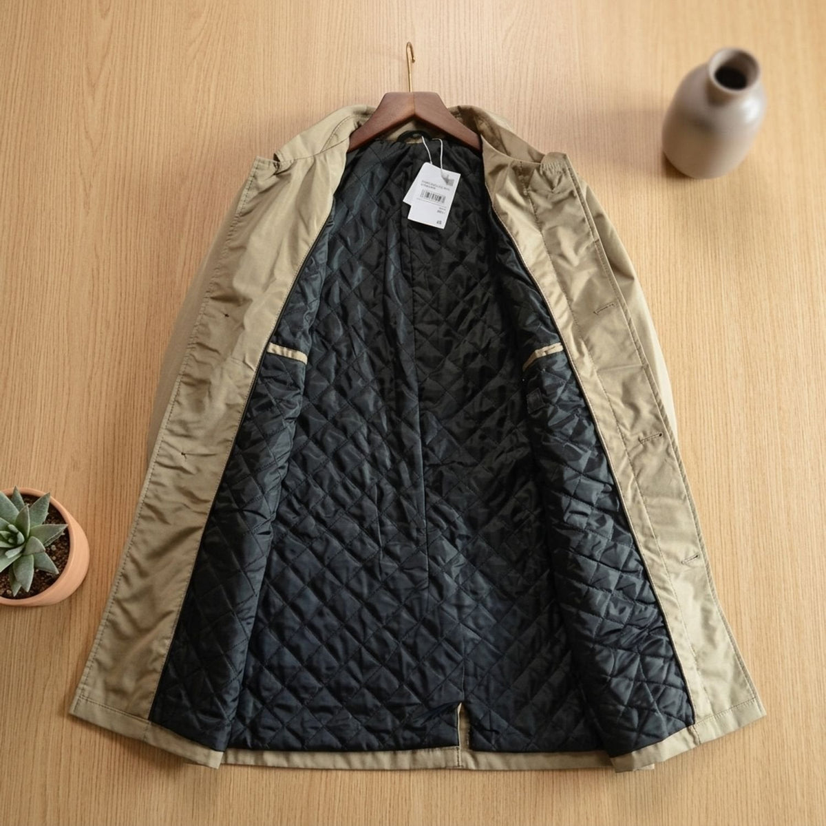 Derek | Men's Classic Single-Breasted Water Resistant Trench Coat