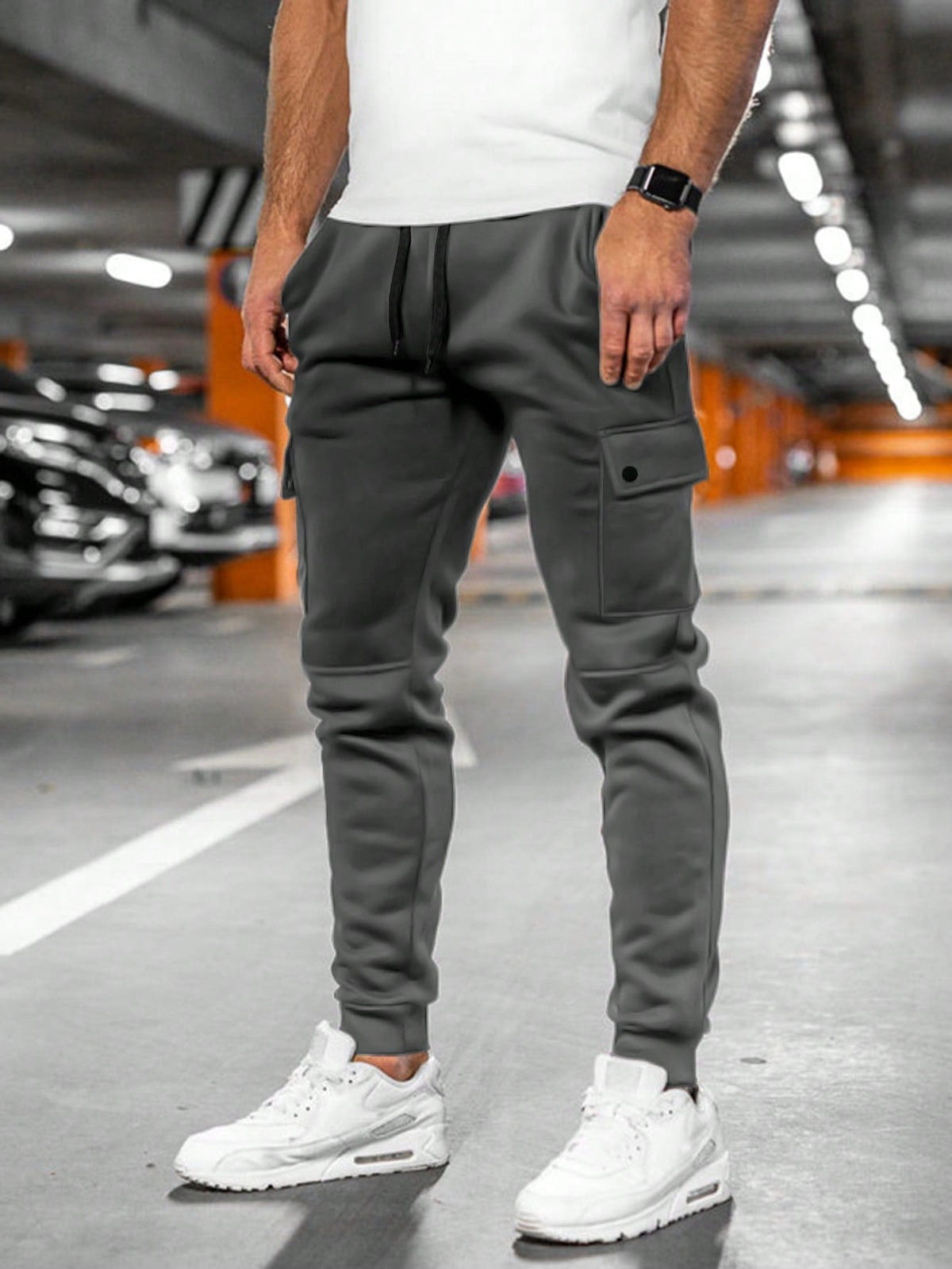 Davis | Men's Casual Streetwear Drawstring Cargo Jogger Pants