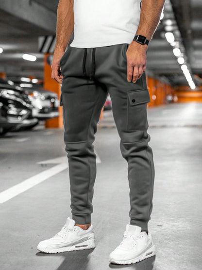 Davis | Men's Casual Streetwear Drawstring Cargo Jogger Pants