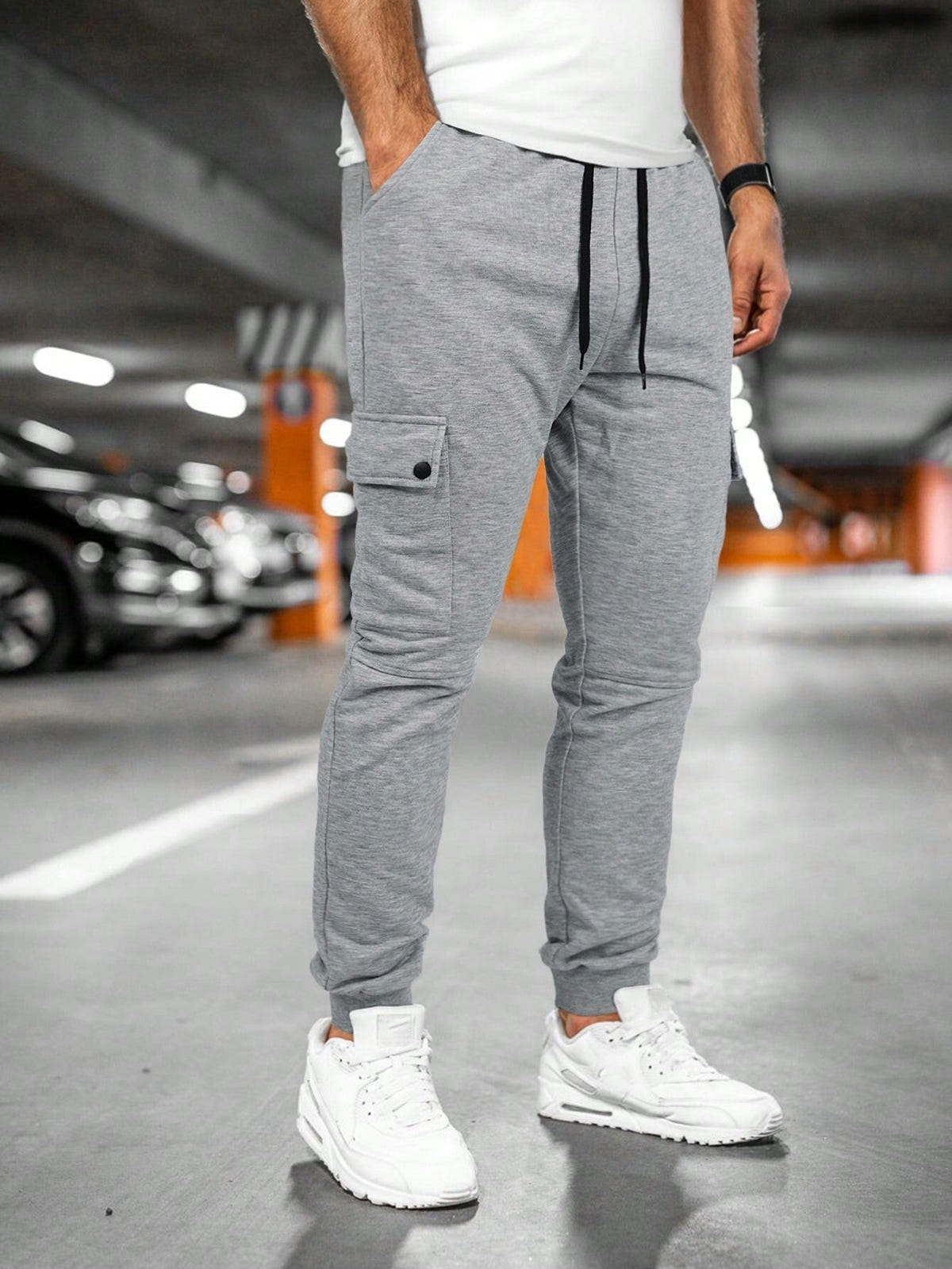 Davis | Men's Casual Streetwear Drawstring Cargo Jogger Pants