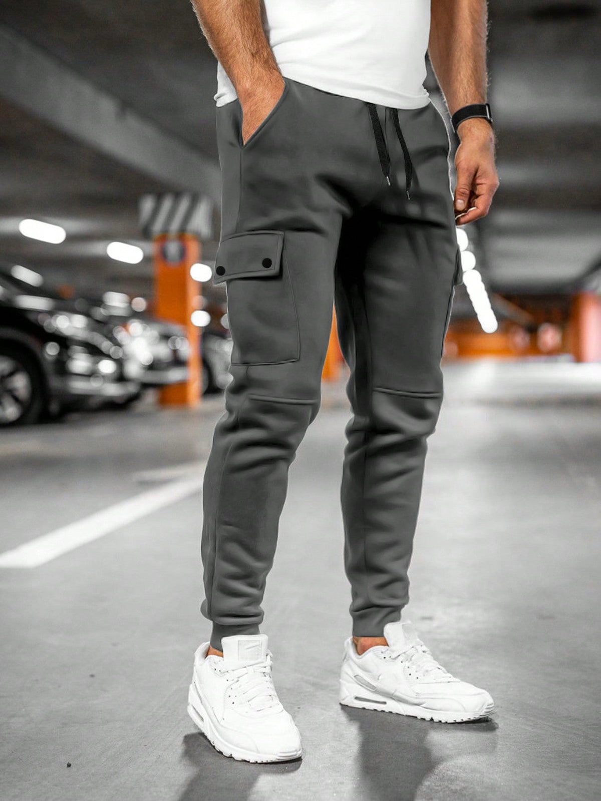 Davis | Men's Casual Streetwear Drawstring Cargo Jogger Pants