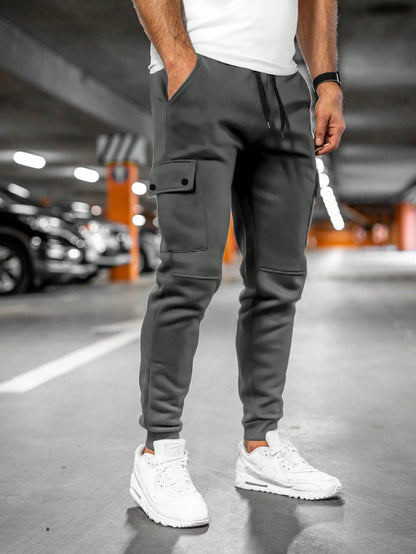 Davis | Men's Casual Streetwear Drawstring Cargo Jogger Pants
