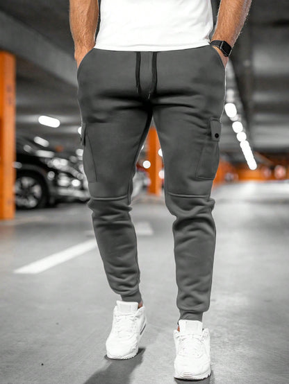 Davis | Men's Casual Streetwear Drawstring Cargo Jogger Pants