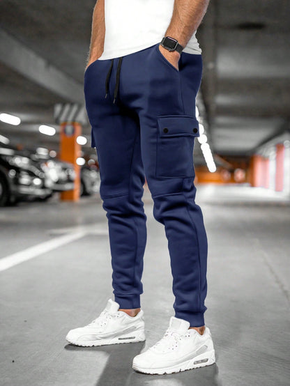 Davis | Men's Casual Streetwear Drawstring Cargo Jogger Pants