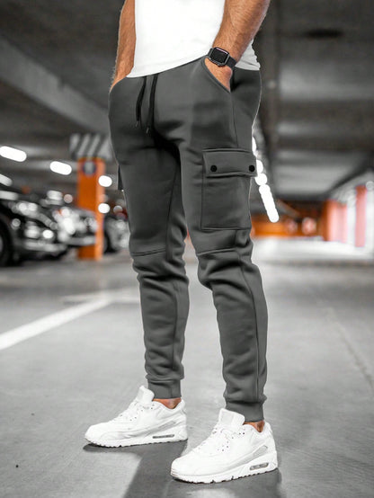 Davis | Men's Casual Streetwear Drawstring Cargo Jogger Pants
