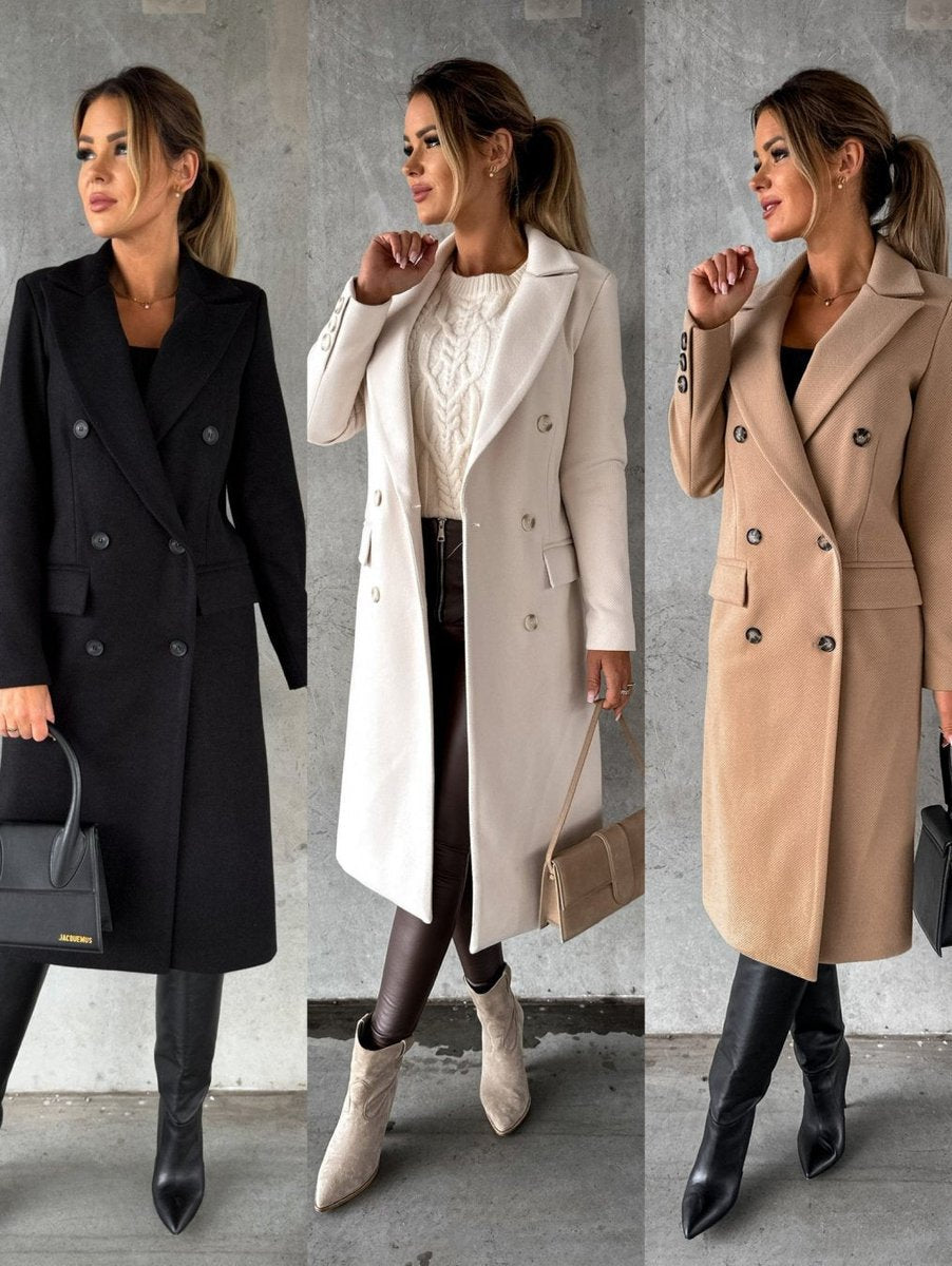 Scarlett | Women's Tailored Double-Breasted Long Coat