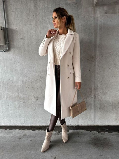 Scarlett | Women's Tailored Double-Breasted Long Coat