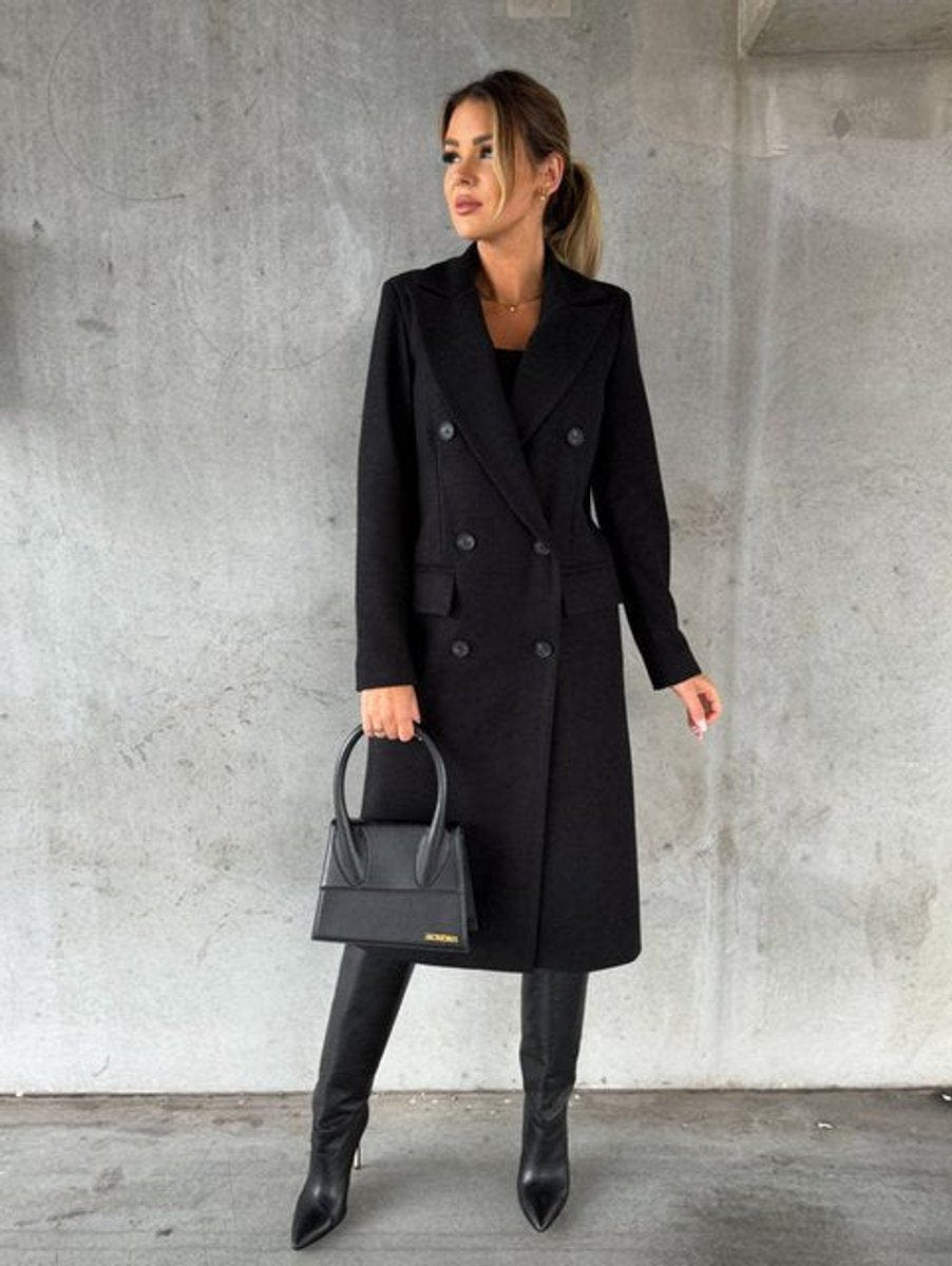 Scarlett | Women's Tailored Double-Breasted Long Coat