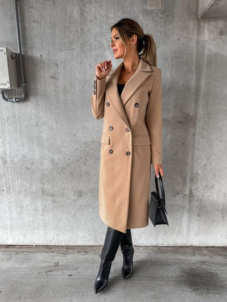 Scarlett | Women's Tailored Double-Breasted Long Coat