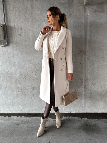 Scarlett | Women's Tailored Double-Breasted Long Coat