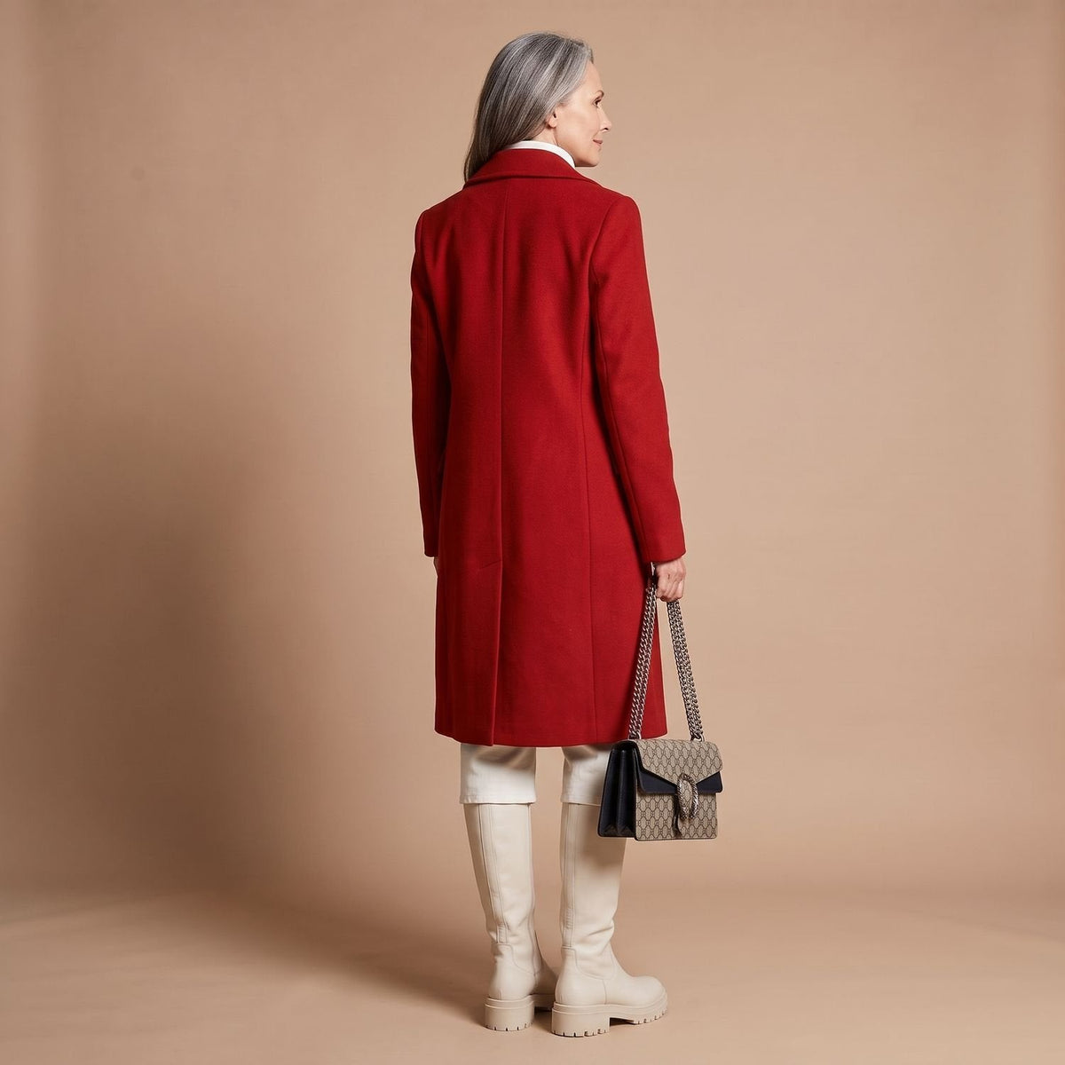 Cheryl | Women's Double-Breasted Wool Blend Notch Lapel Winter Coat