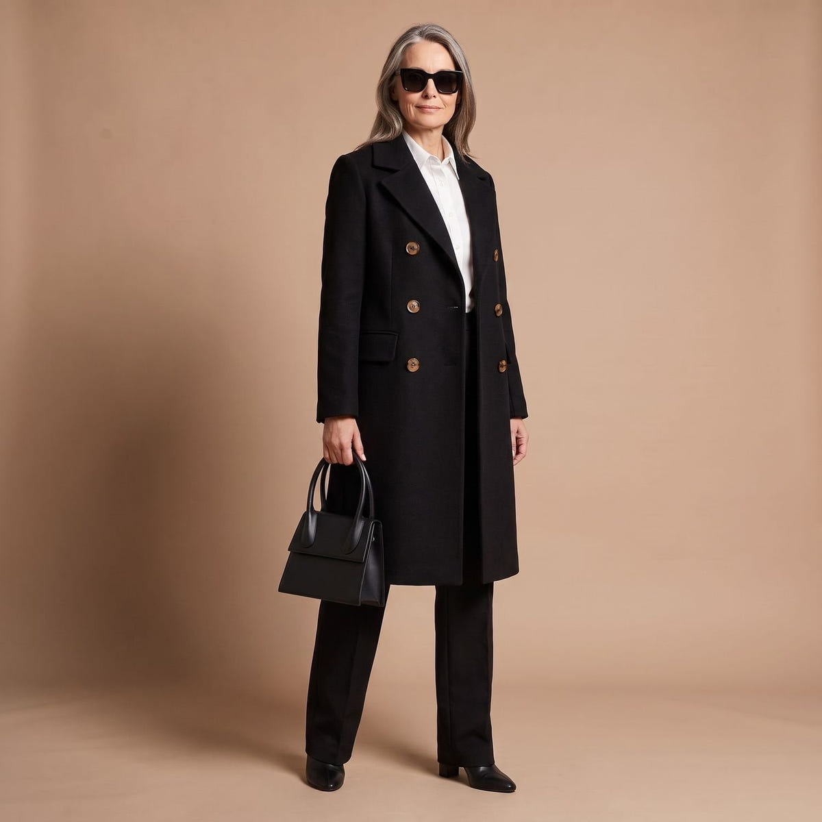 Cheryl | Women's Double-Breasted Wool Blend Notch Lapel Winter Coat