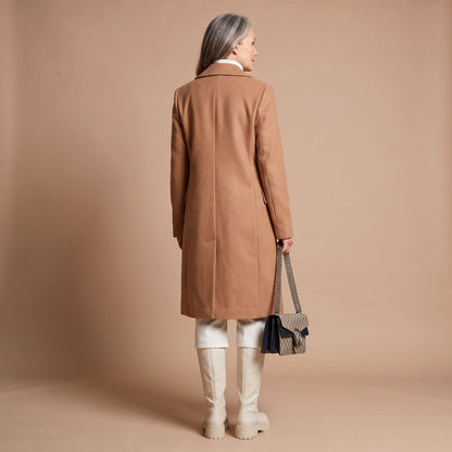 Cheryl | Women's Double-Breasted Wool Blend Notch Lapel Winter Coat