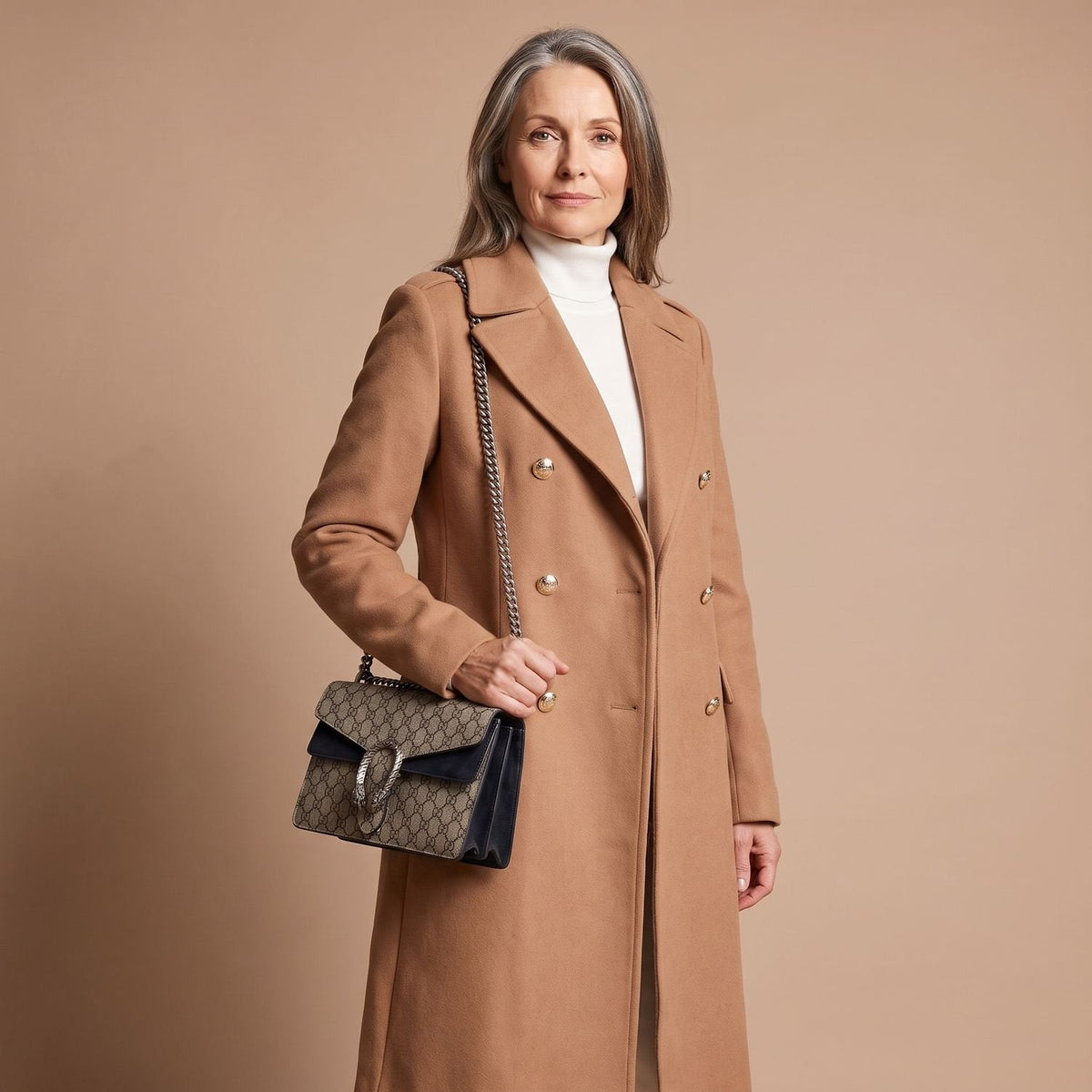 Cheryl | Women's Double-Breasted Wool Blend Notch Lapel Winter Coat