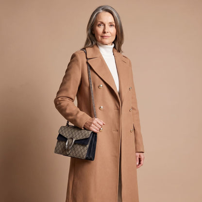 Cheryl | Women's Double-Breasted Wool Blend Notch Lapel Winter Coat