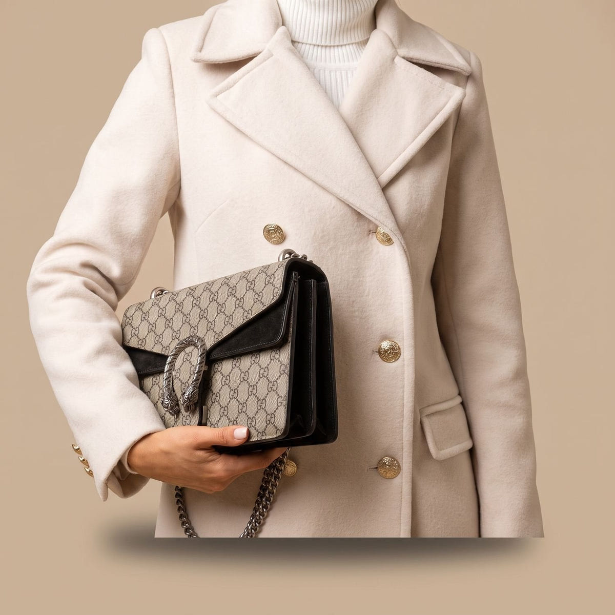 Cheryl | Women's Double-Breasted Wool Blend Notch Lapel Winter Coat
