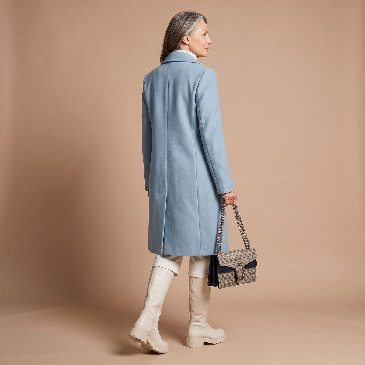 Cheryl | Women's Double-Breasted Wool Blend Notch Lapel Winter Coat