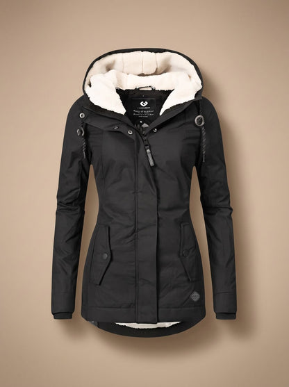 Ainsley | Women's Sherpa Lined Hooded Zip-Up Winter Jacket