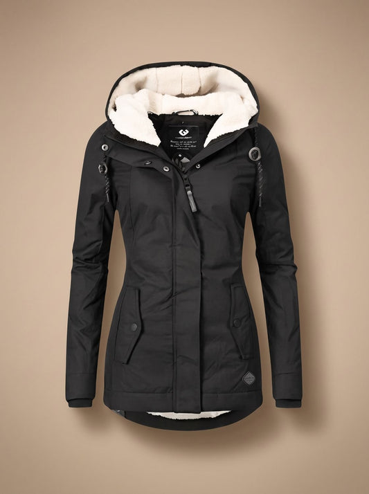 Ainsley | Women's Sherpa Lined Hooded Zip-Up Winter Jacket