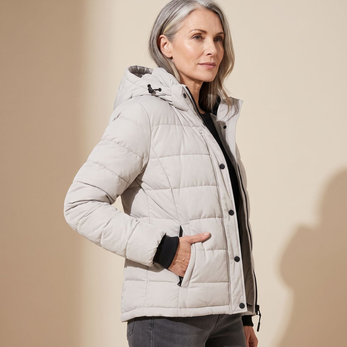 Carmela | Women's Hooded Quilted Slim Fit Puffer Winter Jacket