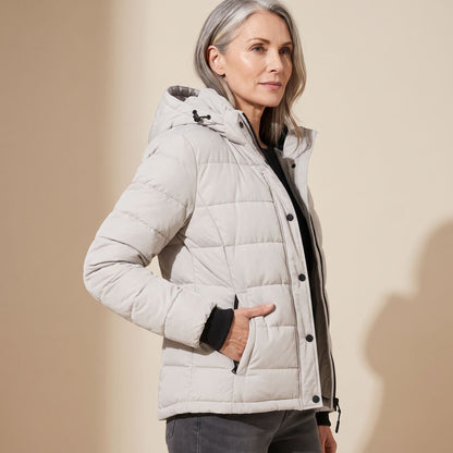 Carmela | Women's Hooded Quilted Slim Fit Puffer Winter Jacket