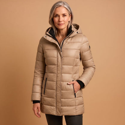 Carmela | Women's Hooded Quilted Slim Fit Puffer Winter Jacket