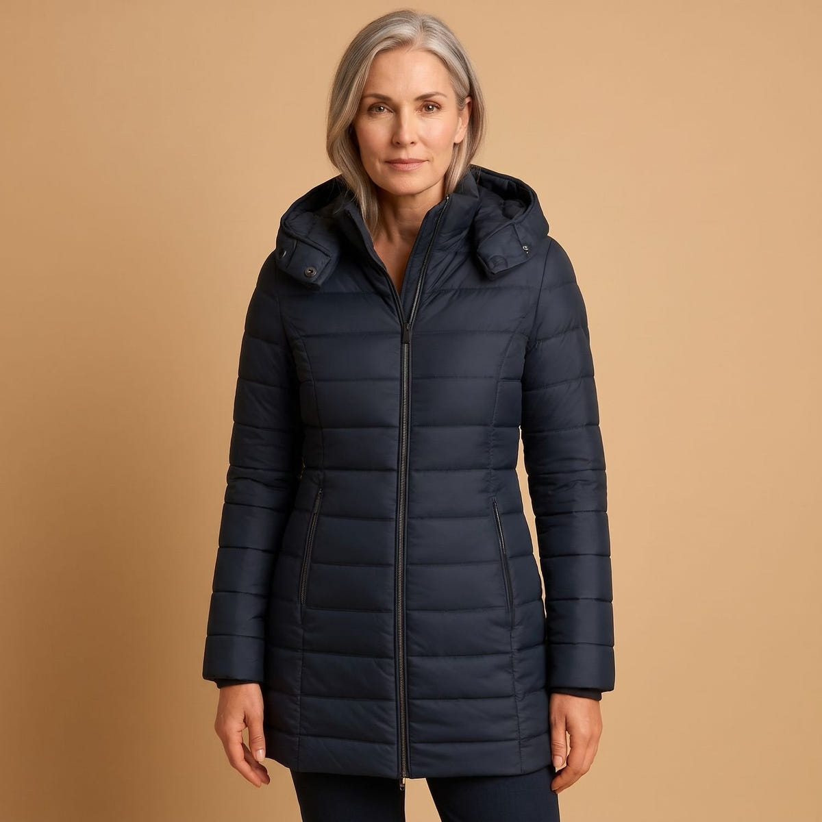 Carmela | Women's Hooded Quilted Slim Fit Puffer Winter Jacket