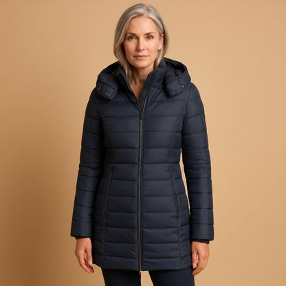 Carmela | Women's Hooded Quilted Slim Fit Puffer Winter Jacket