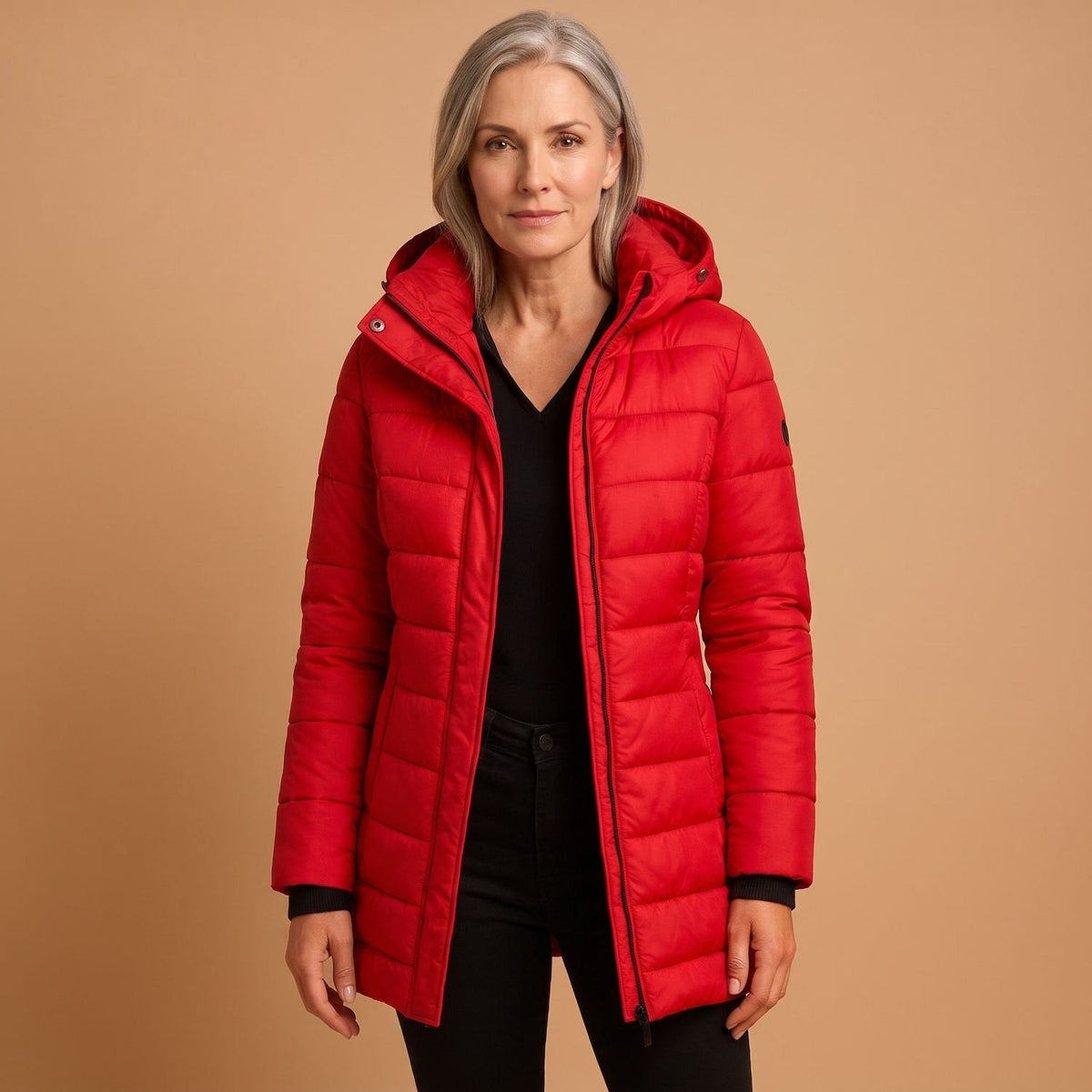 Carmela | Women's Hooded Quilted Slim Fit Puffer Winter Jacket