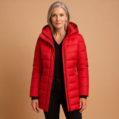 Carmela | Women's Hooded Quilted Slim Fit Puffer Winter Jacket