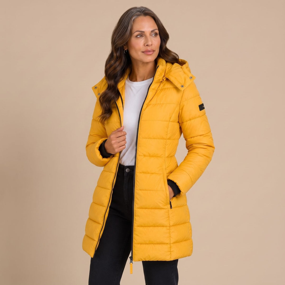 Carol | Women's Hooded Winter Quilted Long Puffer Coat