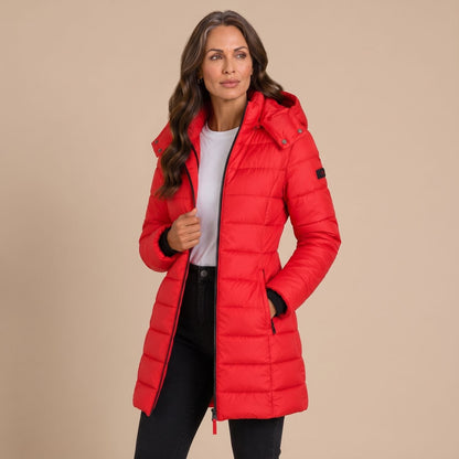 Carol | Women's Hooded Winter Quilted Long Puffer Coat