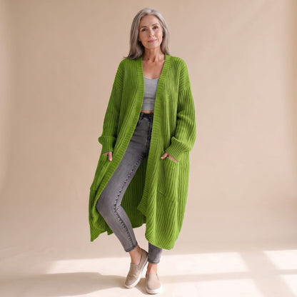 Dara | Women's Chunky Ribbed Knit Oversized Long Duster Cardigan