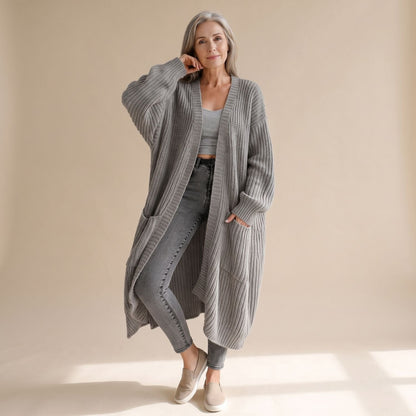 Dara | Women's Chunky Ribbed Knit Oversized Long Duster Cardigan
